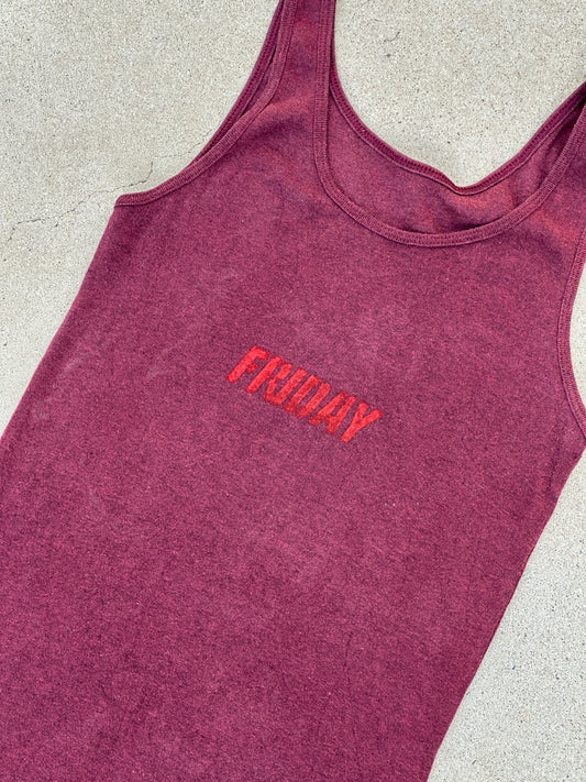 THRIFTED TANK - MAROON